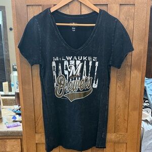 Genuine Merchandise dark blue denim color T-Shirt women’s large 100% cotton